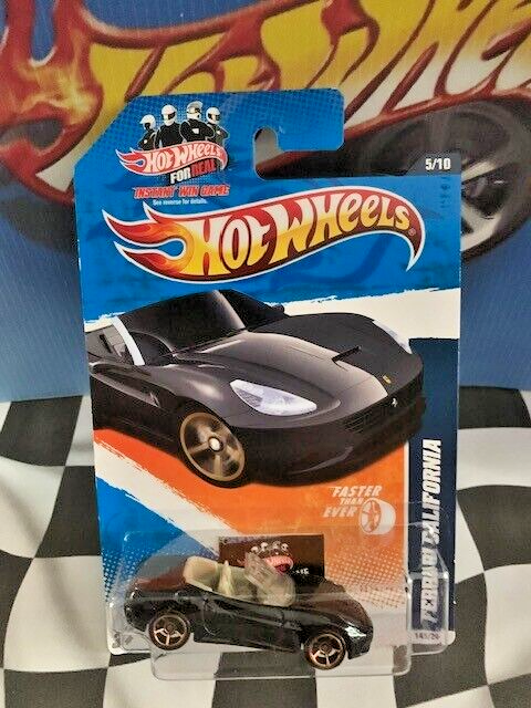 Hot Wheels 2011 Faster Than Ever 5/10 145 2008 Ferrari California BLACK FTE