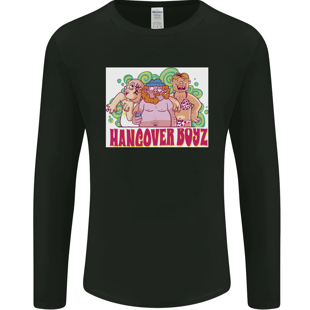 Hangover Boyz Stag Do Funny Beer Long Sleeve Tee for Men