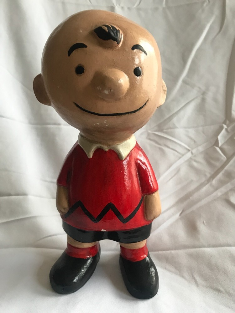 Vintage 1960s Charlie Brown Ceramic Figure 9 Inches Tall