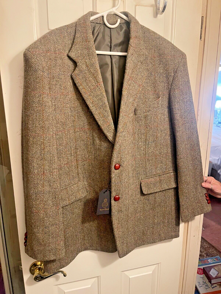 Genuine Harris Tweed Jacket - Size 48L - Brand New w/tags Imported from Scotland
