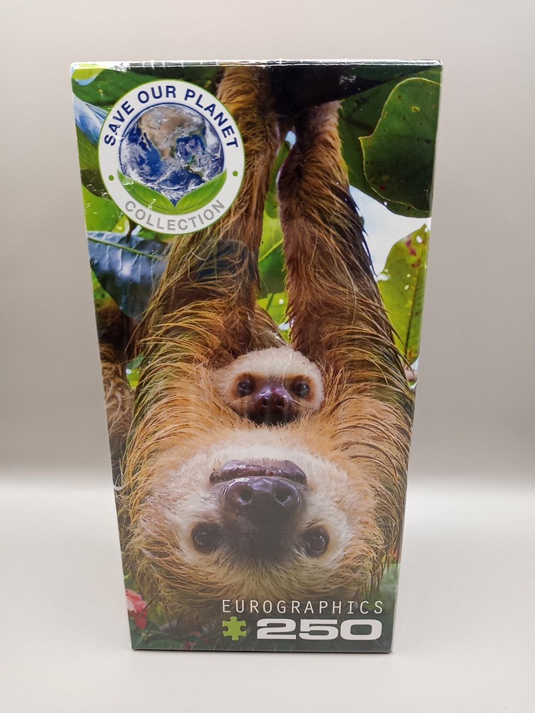 NEW Sealed Eurographics Sloth with Baby 250 Piece Puzzle Save Our Planet Coll.
