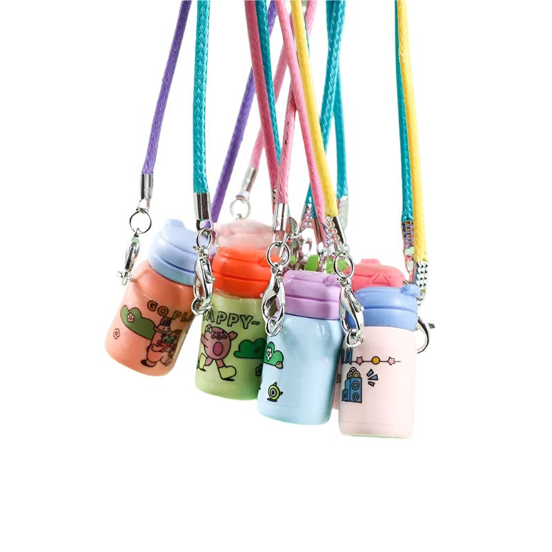 Labubu Mini Water Bottle & Cup Set for Doll Kitchen School Display