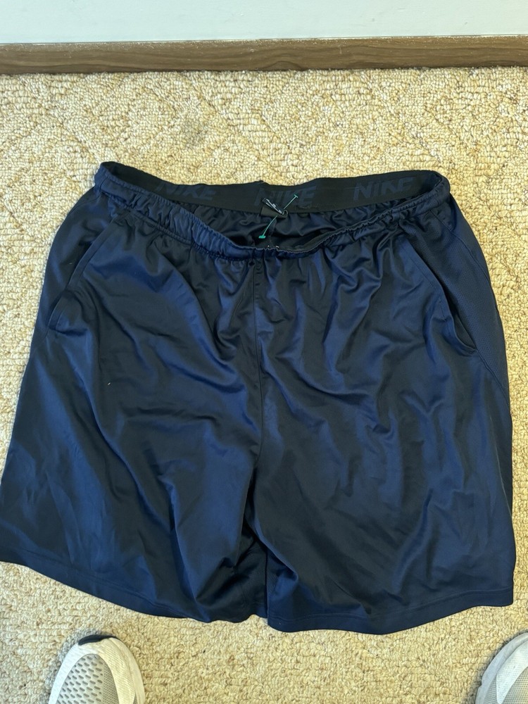 Nike Men's Size 3XL Sweat Shorts Dri Fit Athletic Gym Run Blue No Drawstring