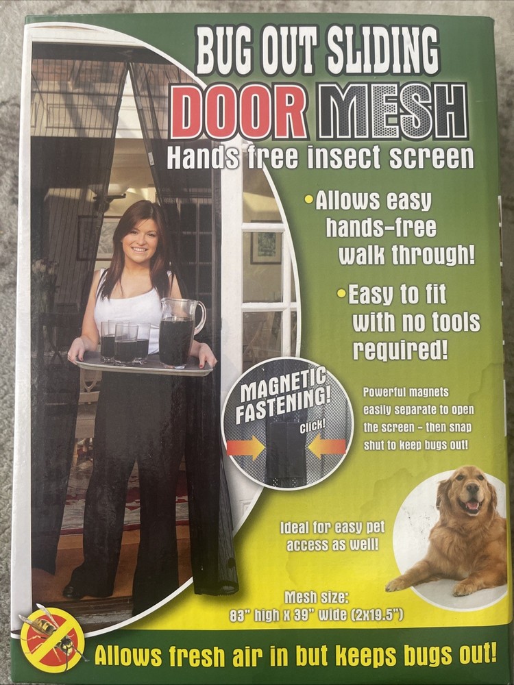 Magnetic Screen Door - Self Sealing, Hands Free Mesh Partition Keeps Bugs Out