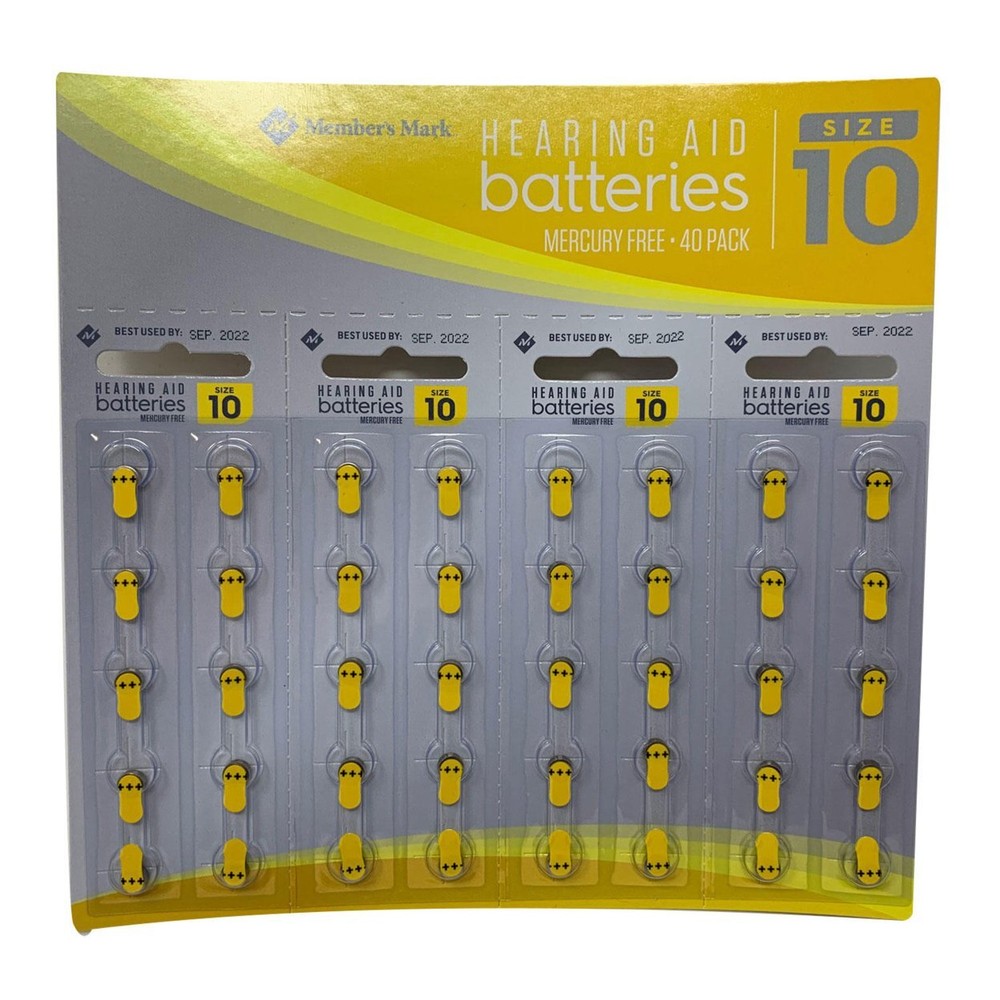 Members Mark Hearing Aid Batteries Size 10A (40 Count)-image