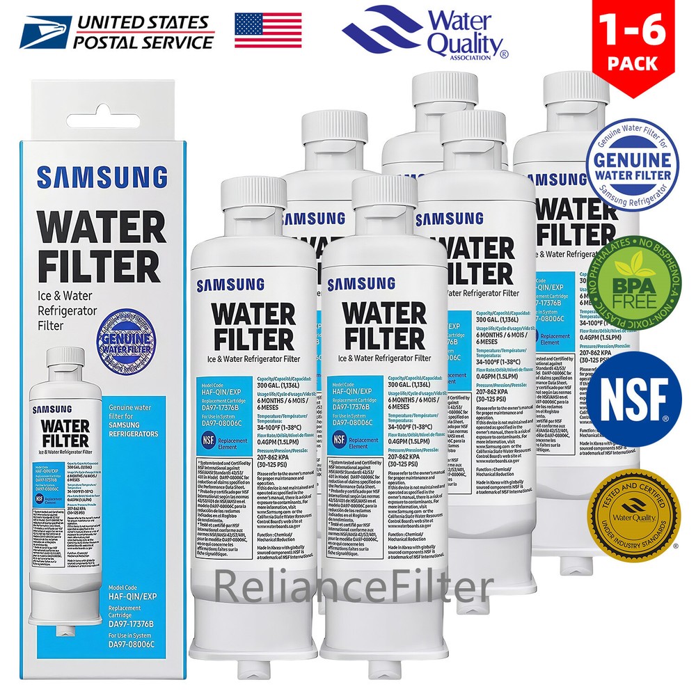 1-6 Pack Samsung DA97-08006C Water Filter for RF23M8090SG RF28T5001SR Fridge