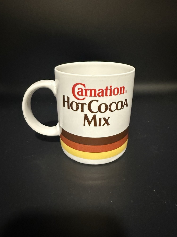Vintage Carnation Hot Cocoa Mix Collectible Mug for Coffee or Tea