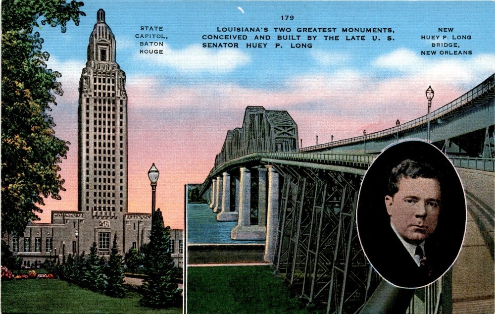 BATON ROUGE, LOUISIANA, U. S. SENATOR HUEY P Postcard