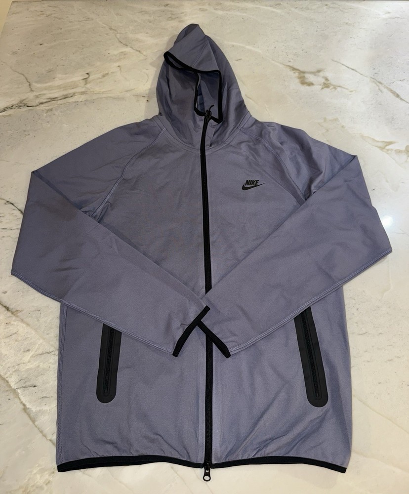 Nike Tech Lightweight Full Zip Hoodie Carbon FD4501-003 Mens Size M $125