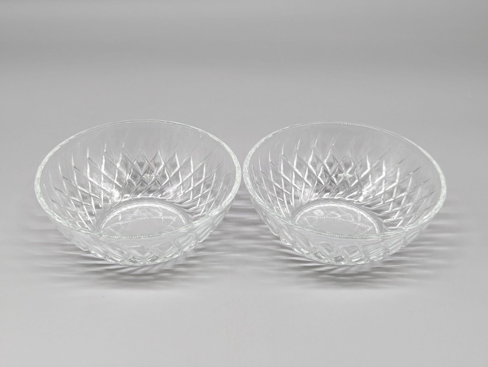 Vintage Glassware Dessert Salad Bowls Elegant Tableware Made in France Set Of 2