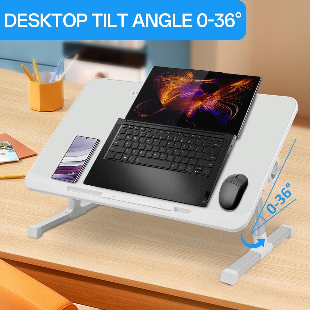 Adjustable Laptop Table Stand Lap Sofa Bed Tray Computer Notebook Desk