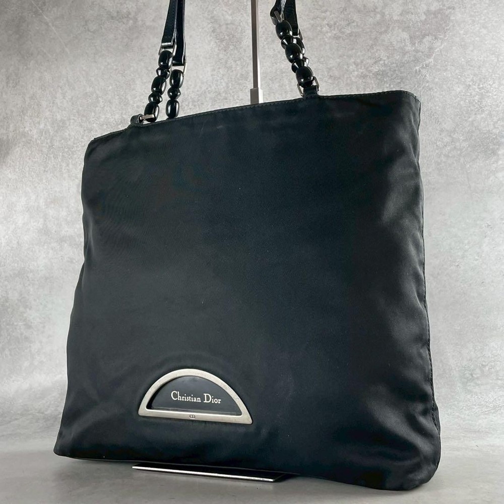 Christian Dior Maris Pearl Black Tote Bag Luxury Designer Handbag New
