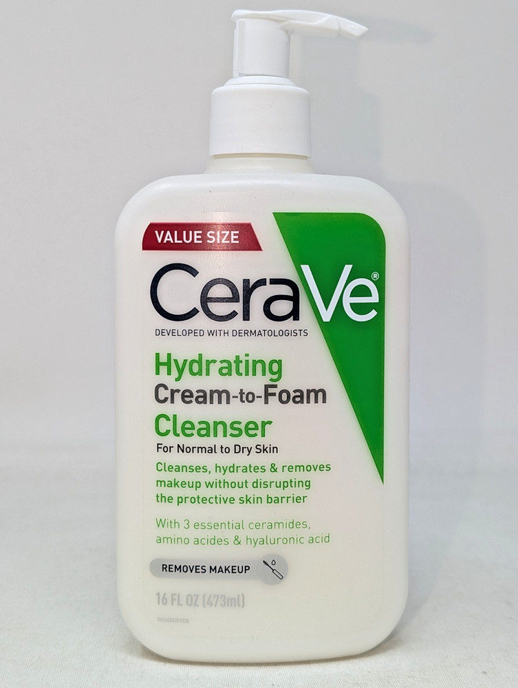 CeraVe Hydrating Cream-to-Foam Cleanser 473ml