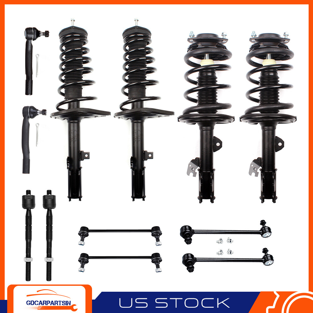 2007-2011 Toyota Camry Front Rear Strut Spring Tie Rod Sway Bar Kit