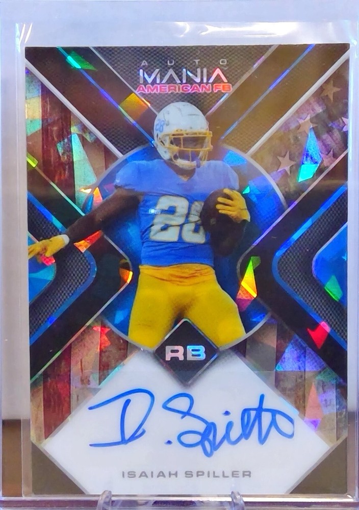2022 Panini Wild Card Auto Mania Isaiah Spiller Rookie Auto /5