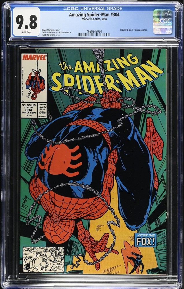 Amazing Spider-Man #304 CGC 9.8 Prowler & Black Fox App. Todd McFarlane 1988