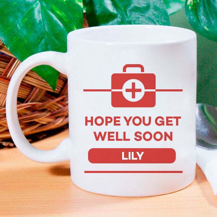 Get Well Soon Mug Personalized Feel Better Soon Sick Friend Gift Encouragement