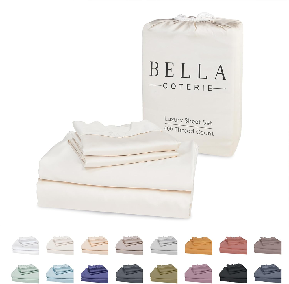 Luxury King Size Bamboo Sheet Set - Organic Ultra Soft Cooling Bedding for Hot Sleepers