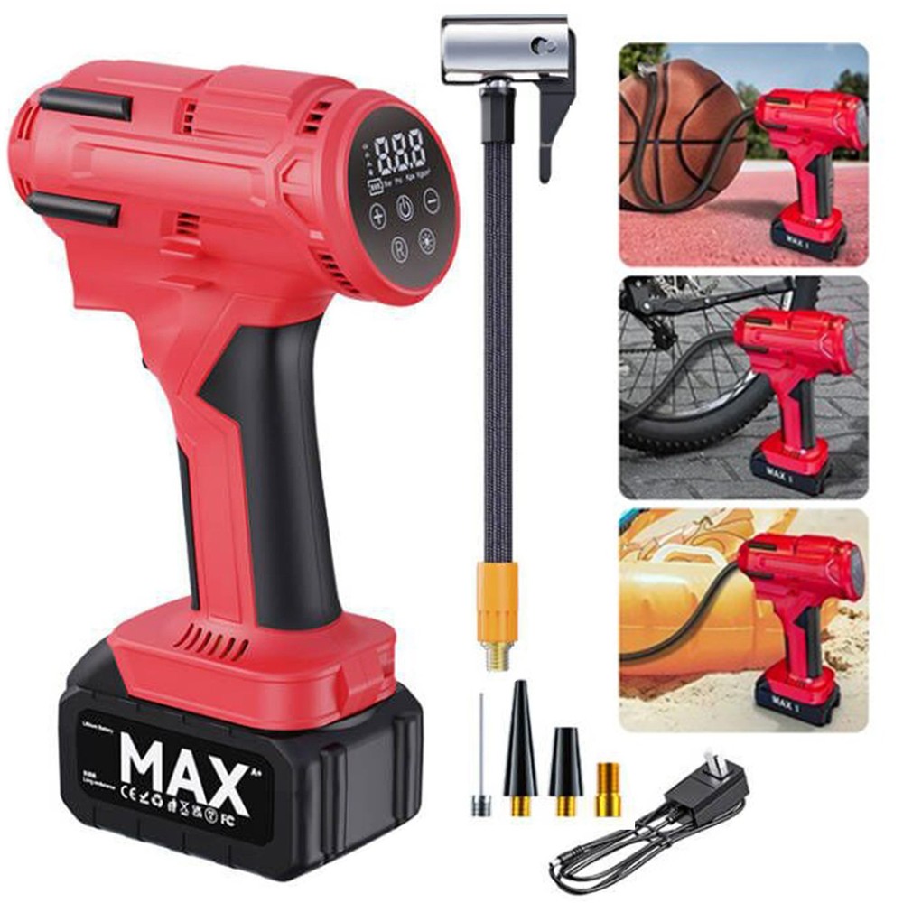 21V 150PSI Cordless Rechargeable Battery Air Compressor Pump Car Tire Inflator