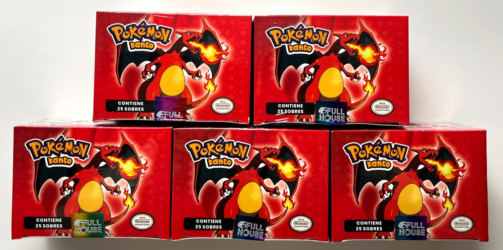 5 BOXES - 2025 BOX POKEMON KANTO FH 3 Trading Cards Peru CHARIZARD Cover
