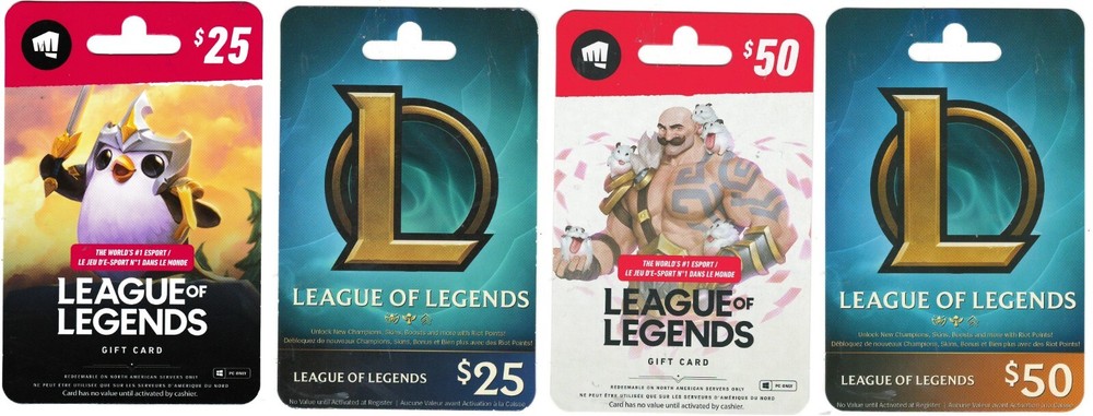 LEAGUE OF LEGENDS Canada esport gift card collectible game not loaded-image