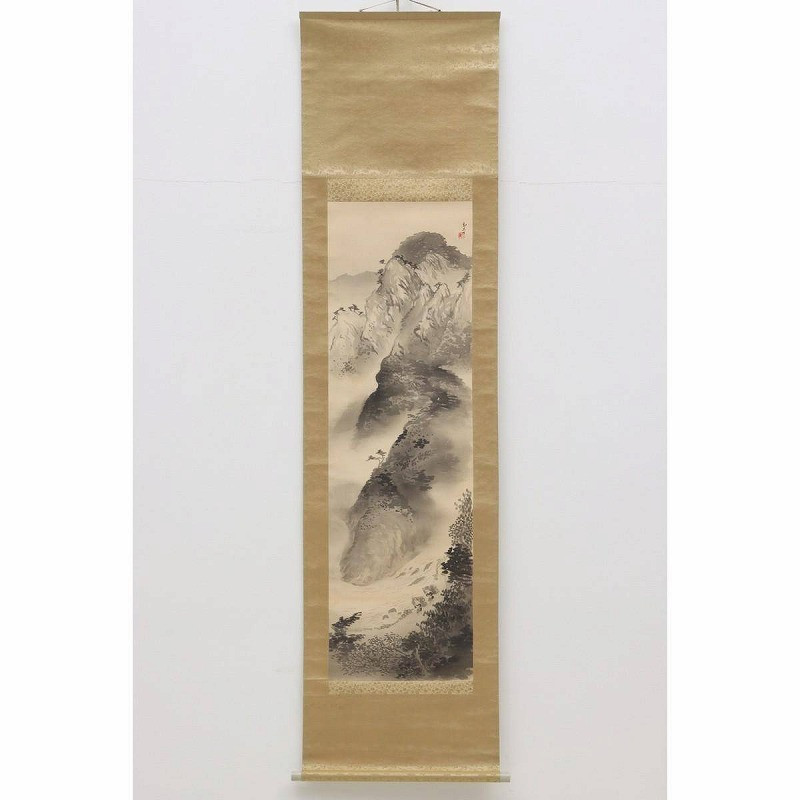Ef02-9232 Tom Shin-Made Naohara Tamao Hanging Scroll Silk Handwritten Ink Sui-Ry