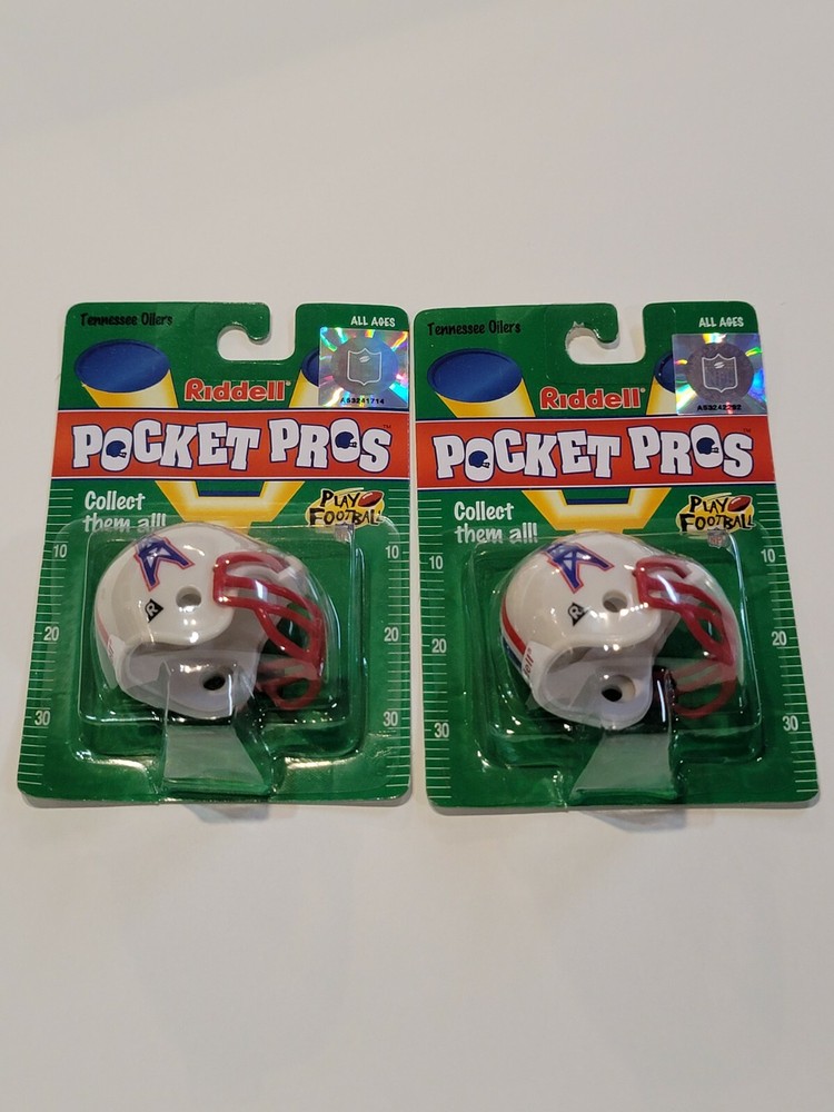 Riddell Pocket Pros Tennessee Oilers 1997 Set of 2 Mini Helmets New In Package