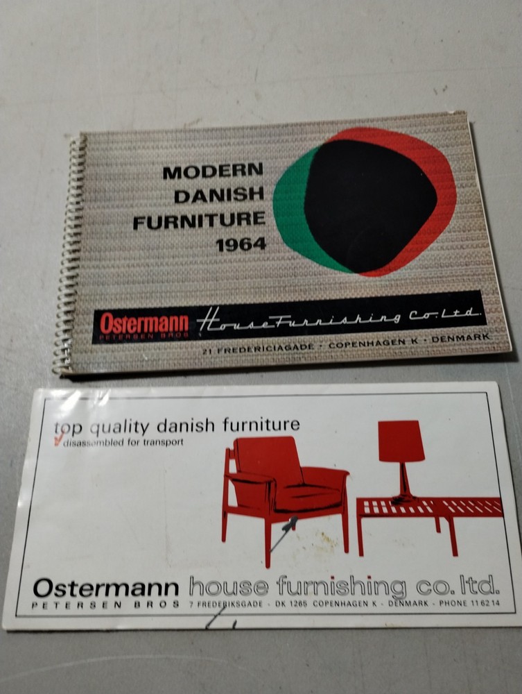 RARE 1964 Ostermann Danish Modern Furniture Catalog w/ additional flyer