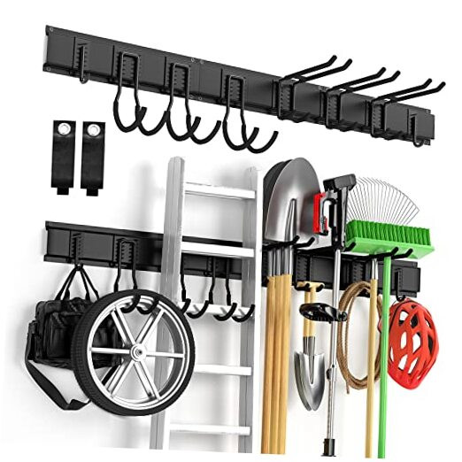 13-Piece Wall-Mounted Garage and Garden Tool Organizer for Efficient Storage