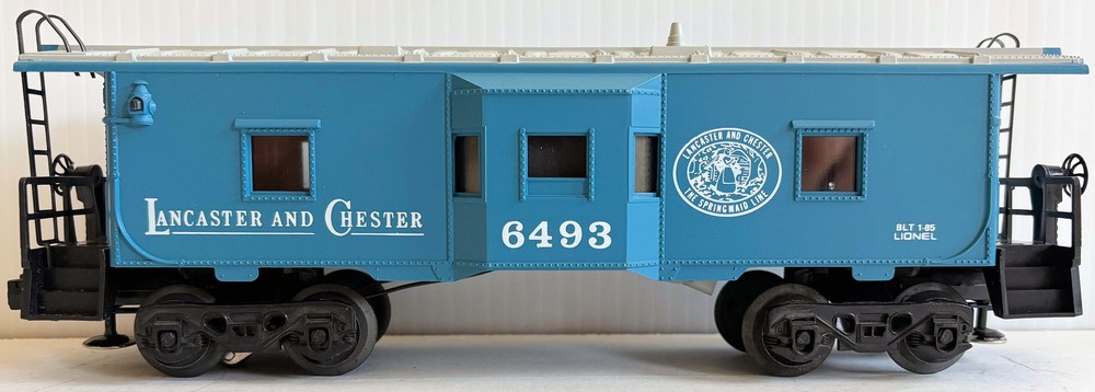 Lionel 6-6493 Lancaster Chester Blue Silver Bay Window Caboose RTR O Scale Train  