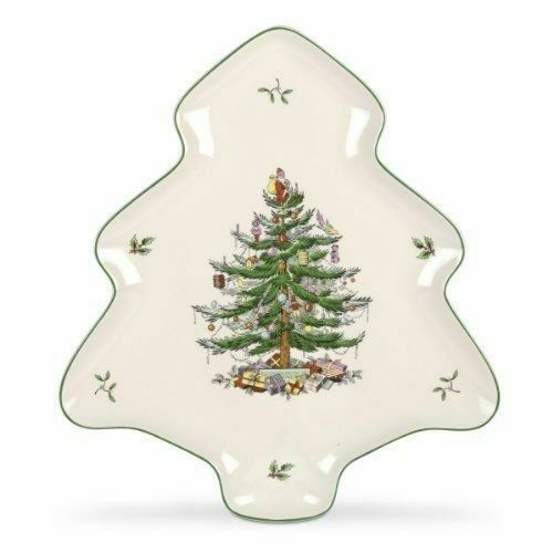 Spode Christmas Tree-shaped Platter Free2dayship Taxfree