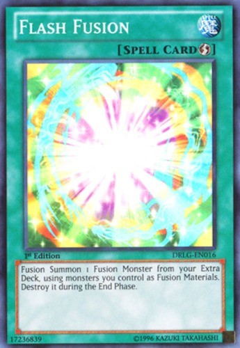 Flash Fusion GX Super Rare 1st Ed LP Dragons DRLG-EN016