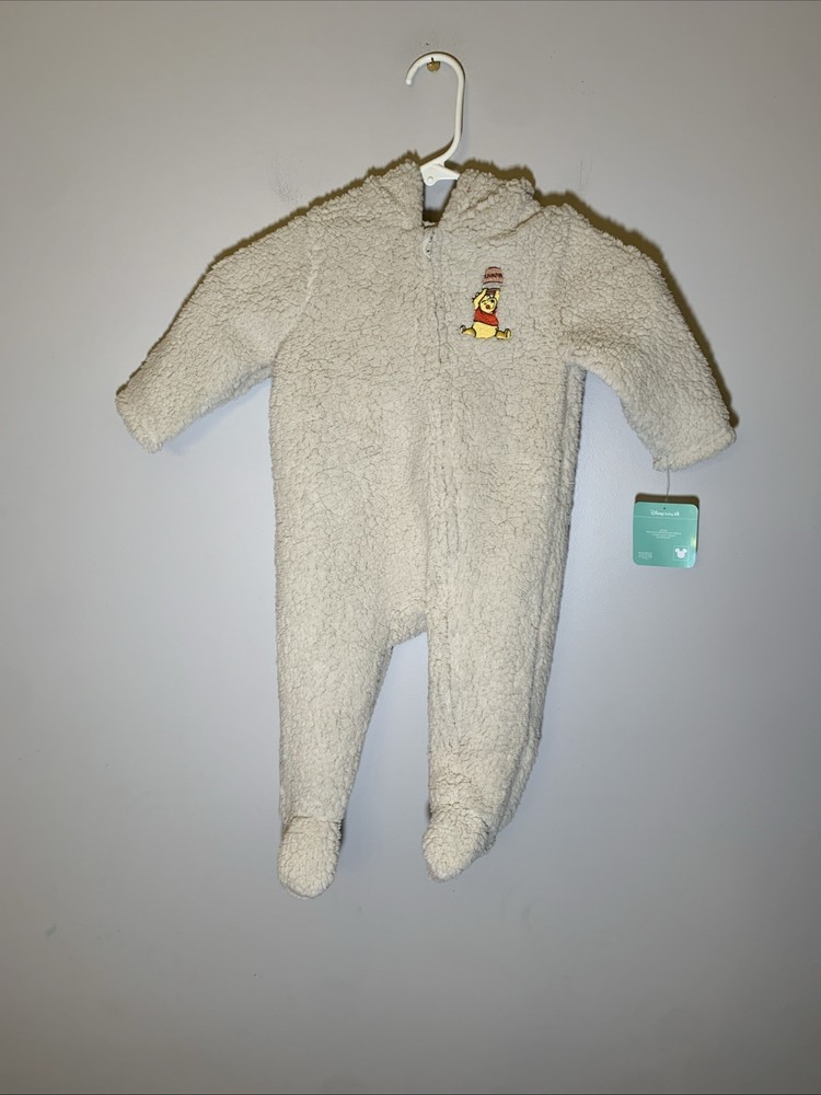 Disney Baby Winnie The Pooh Sherpa Fleece Hoodie Zip Baby Size 18 Months