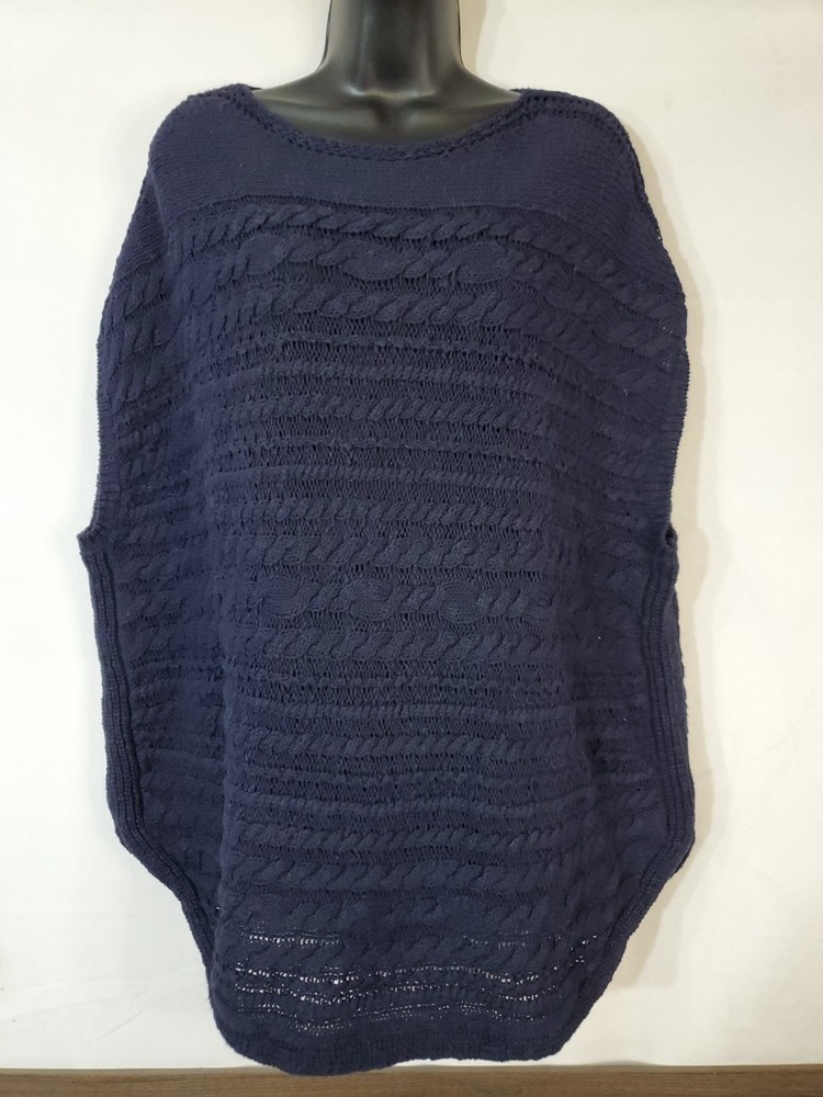 Vintage TALBOTS Sweater Vest Women's Size Large Thick Linen Blend Open Knit