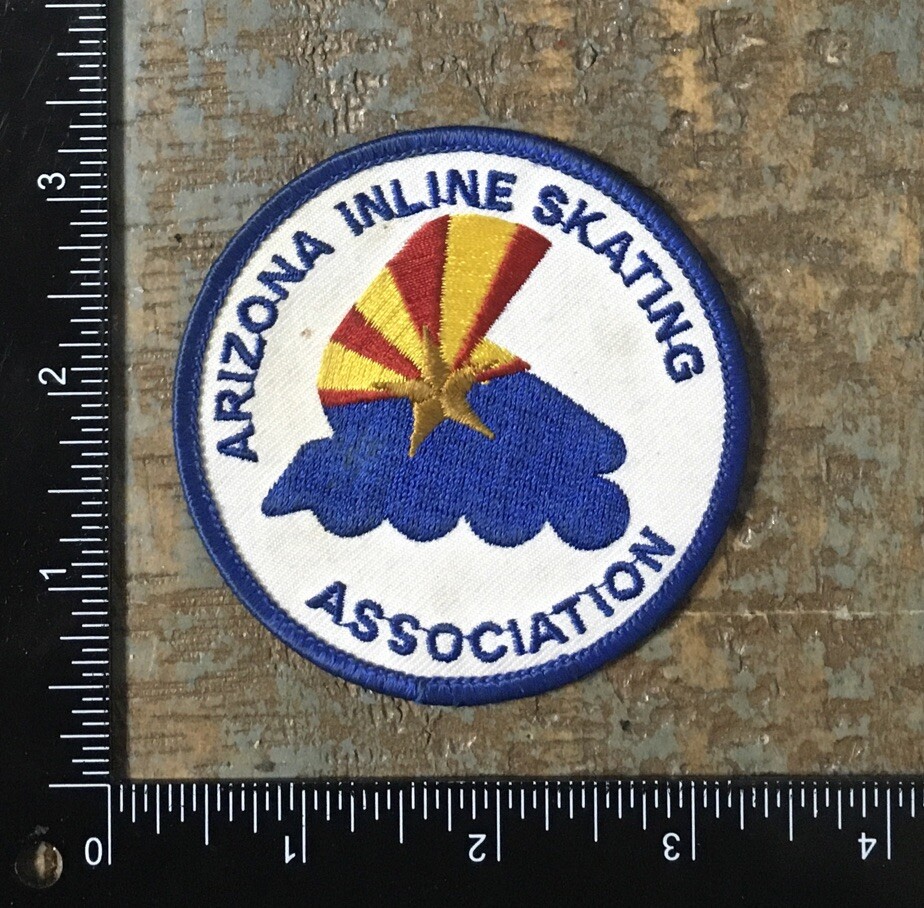 Vintage ARIZONA INLINE SKATING ASSOCIATION Embroidered Iron-On Patch
