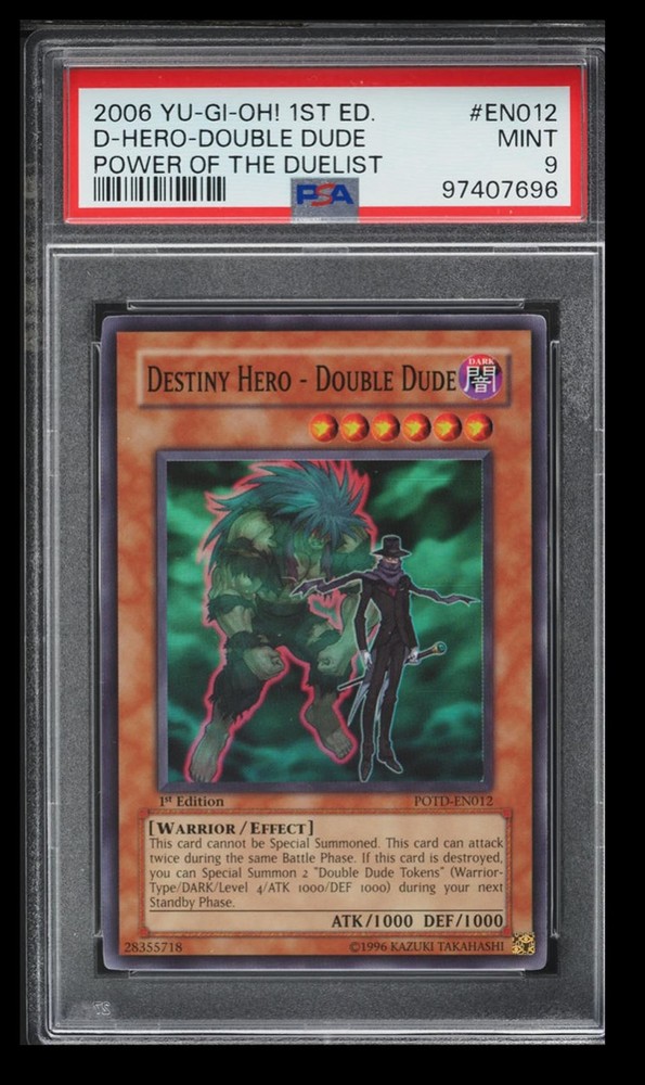 2006 Power of the Duelist 1st Edition D-Hero Double Dude PSA 9 English EN012