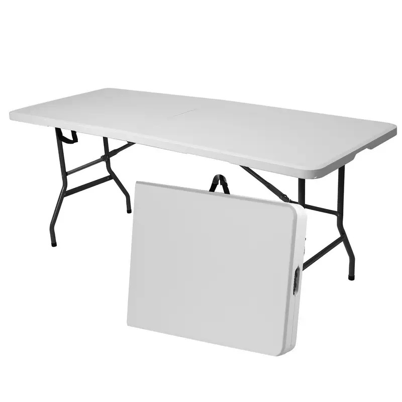 4/6 Ft Plastic Folding Table - Perfect for Indoor/Outdoor Dining & Parties