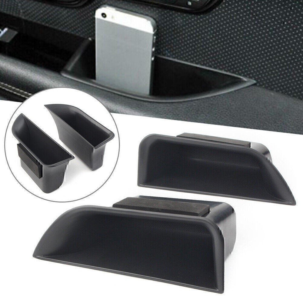 2Pcs Car Front Door Handle Armrest Storage Box Tray Bin For Jaguar XF 2009-2014