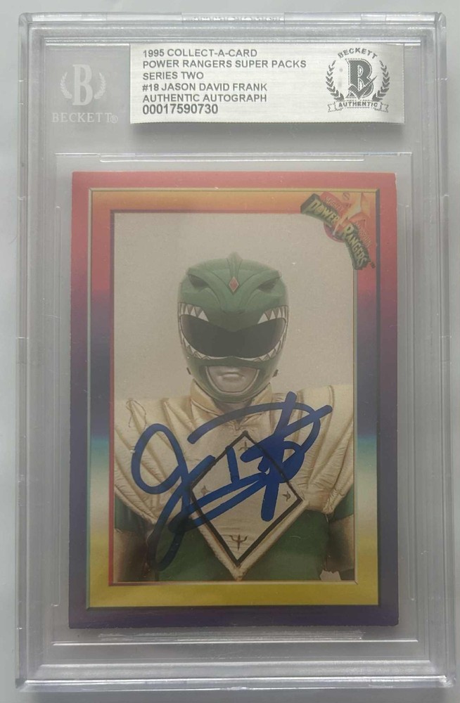JASON DAVID FRANK SIGNED Card Slabbed POWER RANGERS 1995 Series 2 Beckett