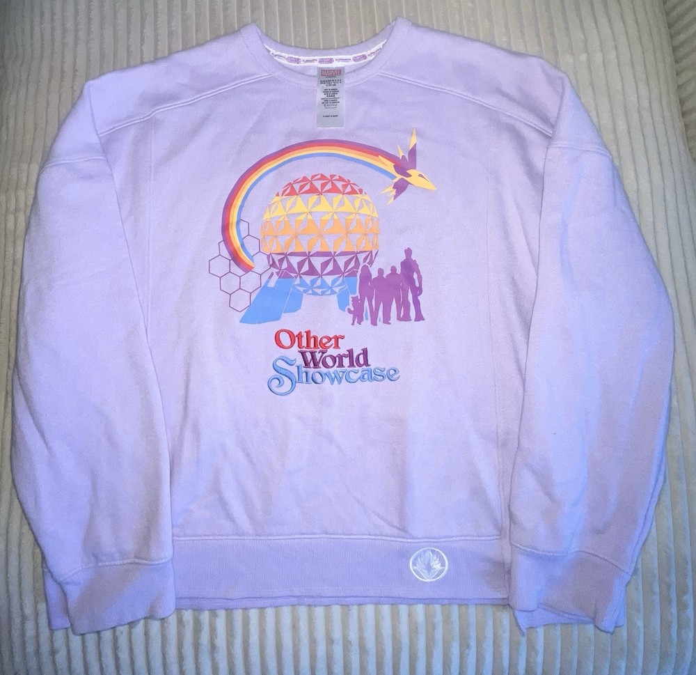 Disney Parks 2024 Other World Show Case Sweatshirt Epcot Guardians Of Galaxy XL