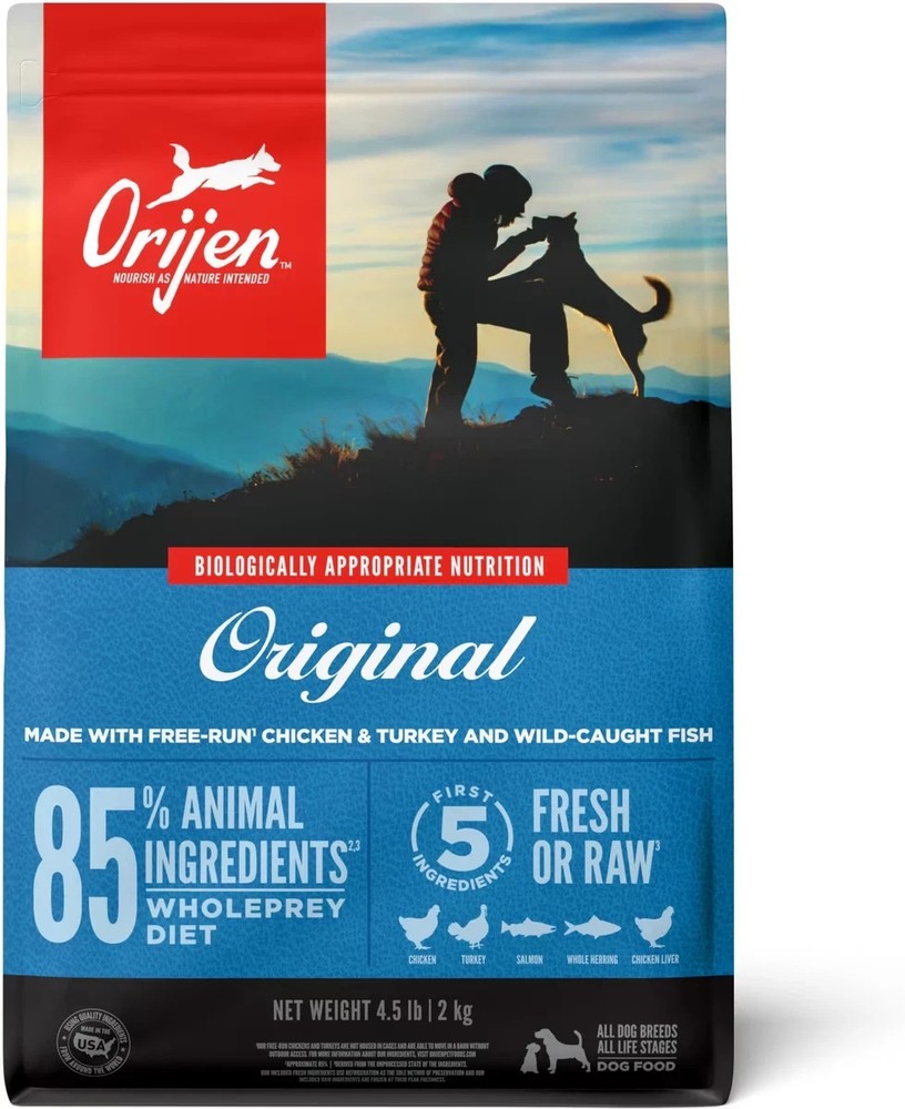ORIJEN Original Grain Free High Protein Dry Dog Food, 4.5-lb bag Free Shipping