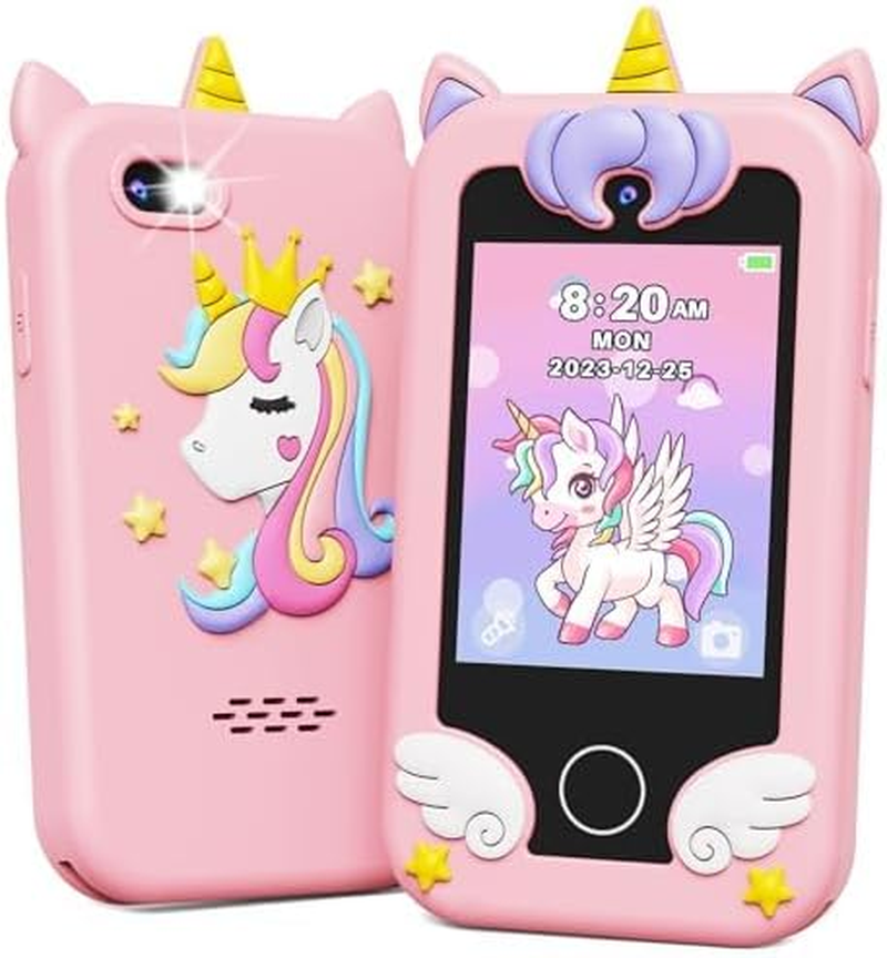 KOKODI Kids Smart Phone Toys, Birthday Gifts Unicorn Toddler Play Phone for HD
