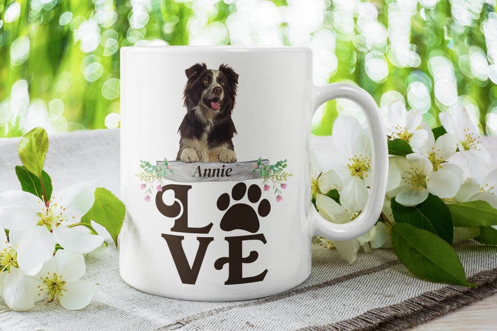 Border Collie Coffee Mug Custom Border Collie Border Collie Mug Border Collie