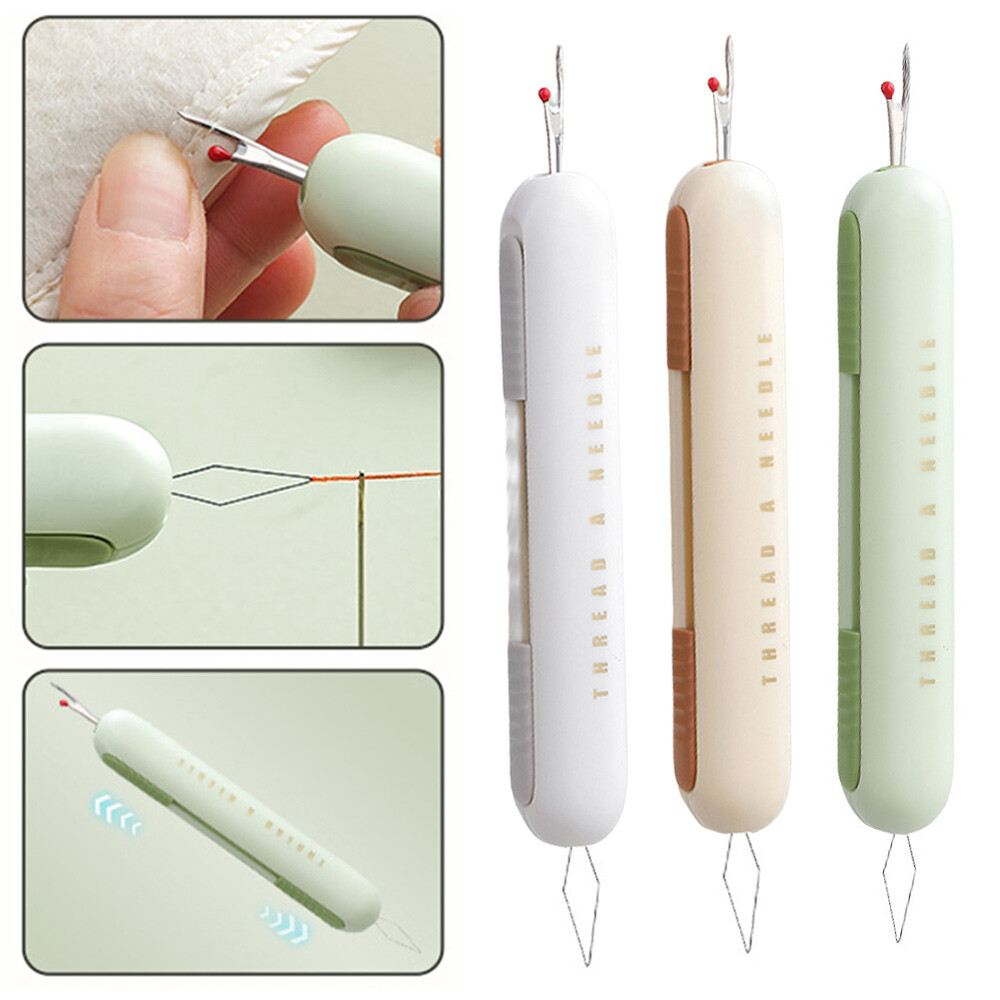2-in-1 Needle Threader and Seam Ripper Kit for Sewing