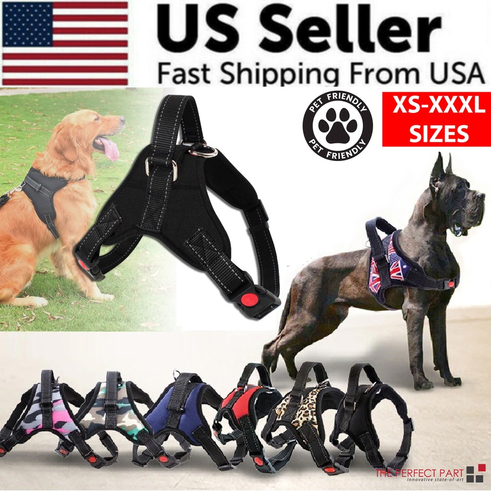 No Pull Dog Pet Harness Adjustable Control Vest Dogs Reflective XS S M Large XXL