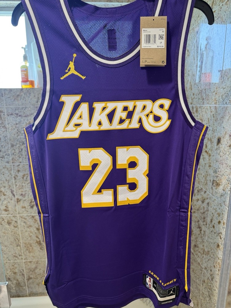 2026 Los Angeles Lakers LeBron James #23 Statement Authentic Jersey MENS SIZE 40