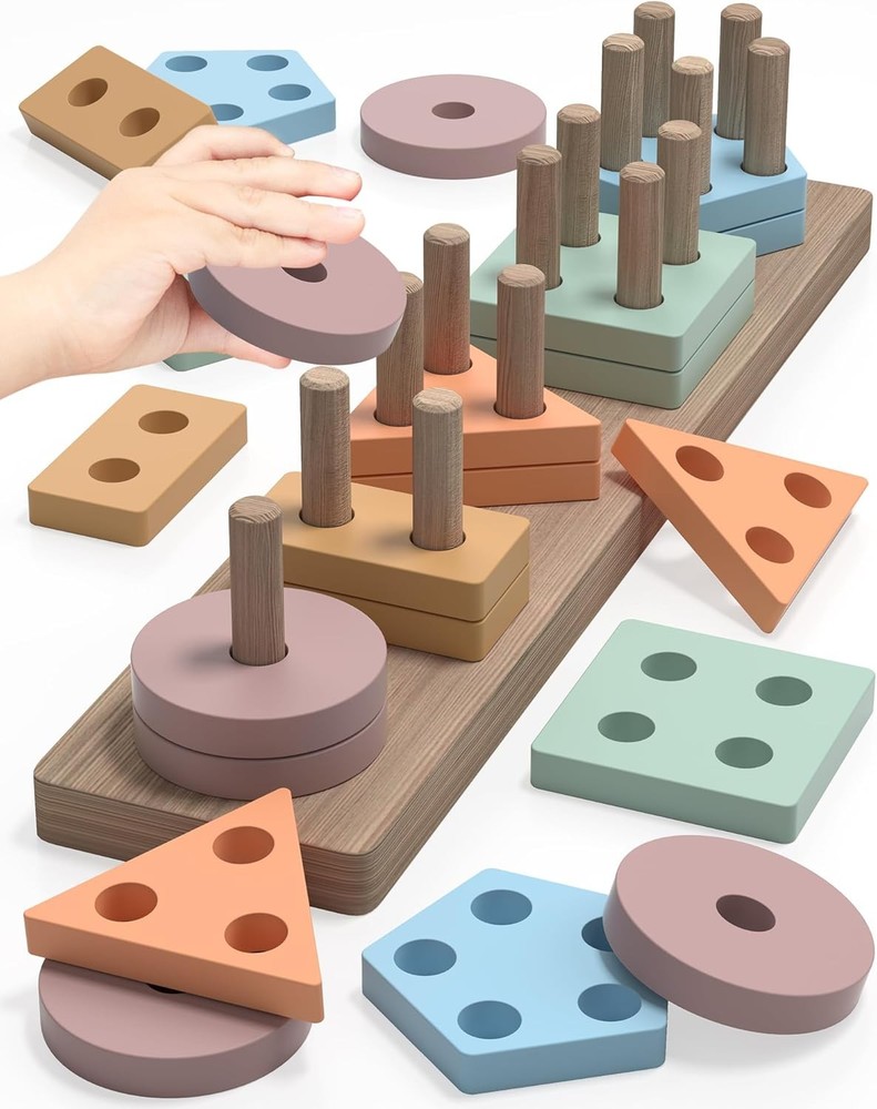 Montessori Toys for 1 2 3 Year Old Boys Girls Toddlers Educational Gift Set Best