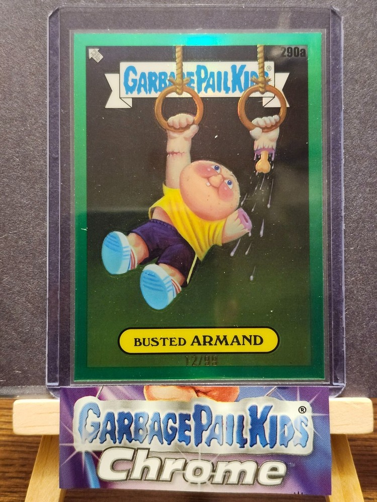 Garbage Pail Kids Chrome 7 Busted Armand 290a Green Refractor 12/99 MAKE OFFER