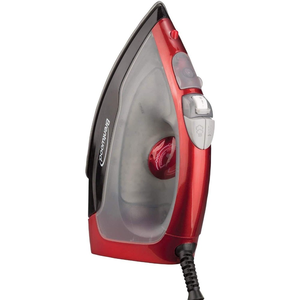 Steam Iron Non-Stick, 1000-watt, Red