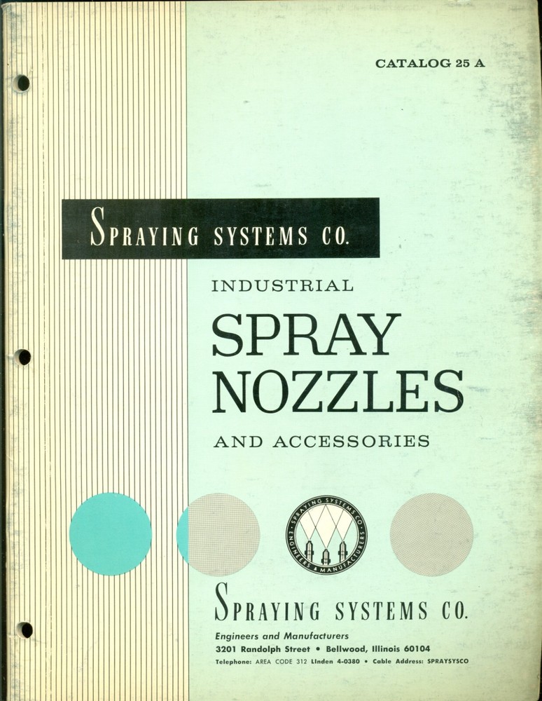 Spraying Systems 1966 Industrial Spray Nozzle Catalog 25A AND 1978 PRICE LIST 15